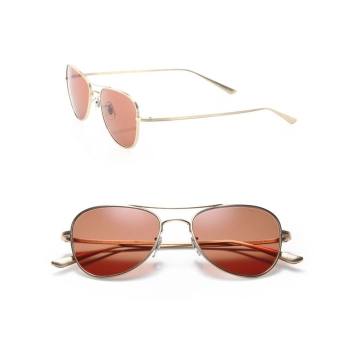 The Row For Oliver Peoples Executive Suite 53MM Titanium Aviator Sunglasses