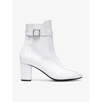 White Leather Sabrina 75 boots