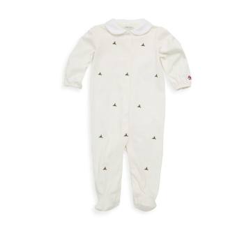 Baby Girl's Rosettes Cotton Coverall