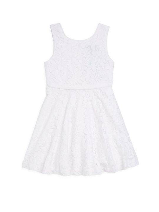 Little Girl's Sleeveless Lace Dress展示图