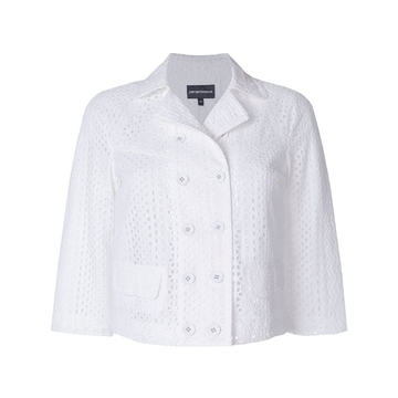 broderie anglaise cropped jacket