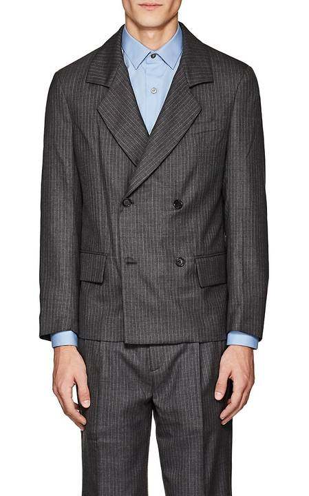 Pinstriped Wool Double-Breasted Sportcoat展示图