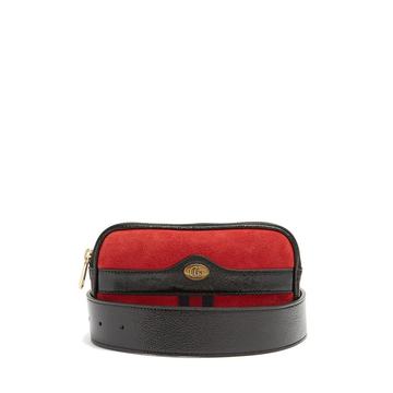 Ophidia small suede belt bag