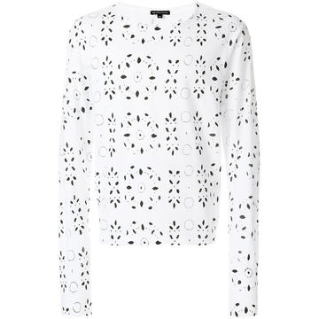 broderie anglaise print sweatshirt