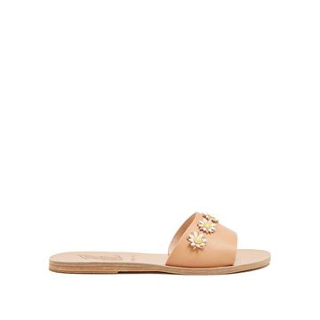 Paola daisy-embellished leather slides