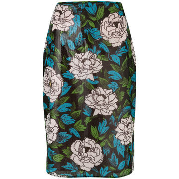 floral printed pencil skirt