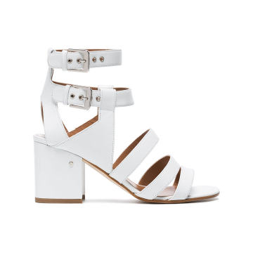 White Rela 70 Strappy Leather Sandals