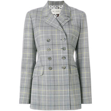 double-breasted check jacket