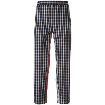 checked cropped trousers