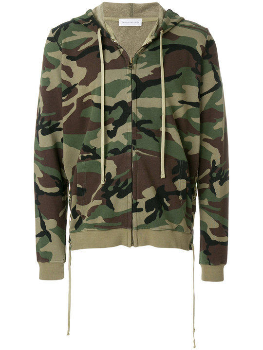 camouflage print hoodie展示图