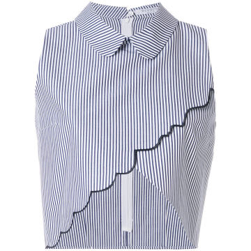 striped cross over shirt