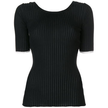 Ribbed Scoop Back Top