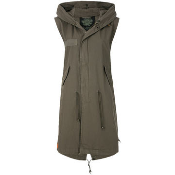 sleeveless parka coat