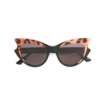 豹纹猫眼框太阳眼镜