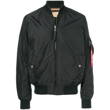 zipped bomber jacket