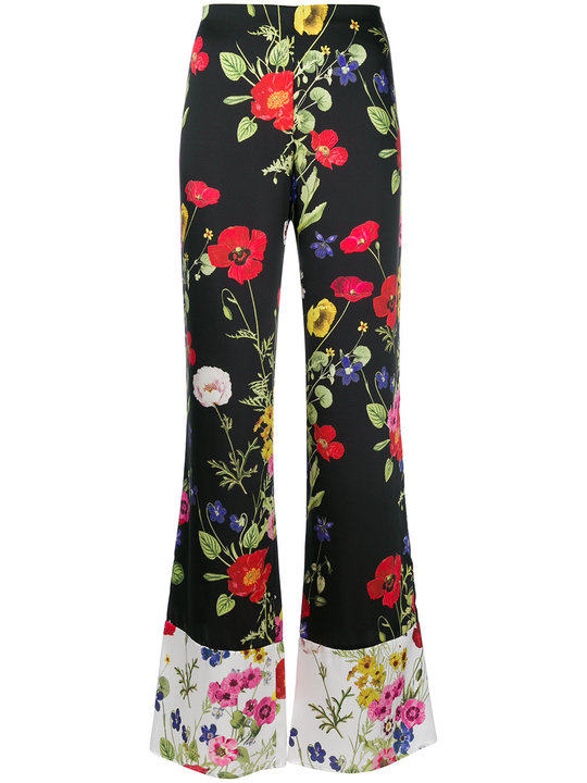 poppy print palazzo pants展示图