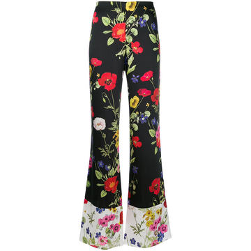 poppy print palazzo pants