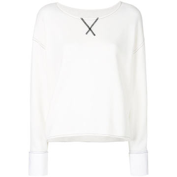 cross embroidered sweatshirt