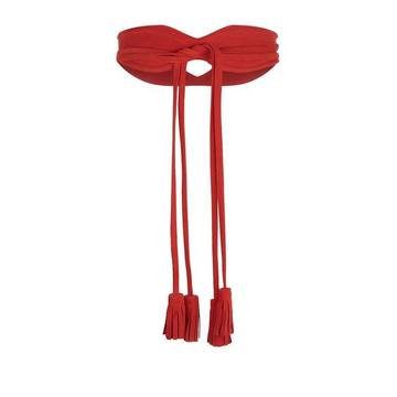 Suede Tassel Waist Belt