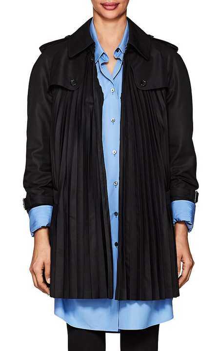 Pleated Gabardine Trench Coat展示图