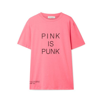 Pink is Punk 印花纯棉平纹针织 T 恤
