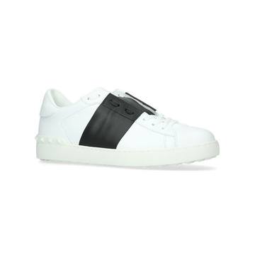 Leather Open Stripe Sneakers