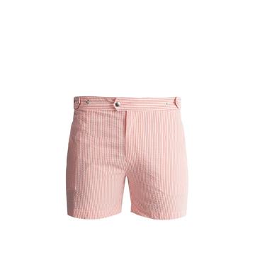 The Kennedy striped seersucker swim shorts