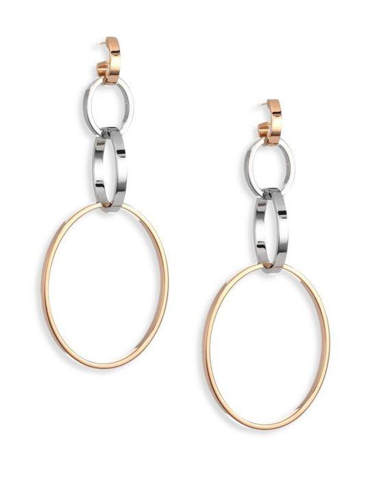 Cassio Tri-Tone Hoop Earrings展示图