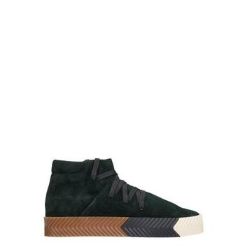 Adidas Original by Alexader Wang Skate Mid Green Suede Sneakers