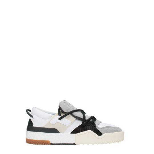 Adidas Original by Alexander Wang Bball Low Leather And Suede White Sneakers展示图