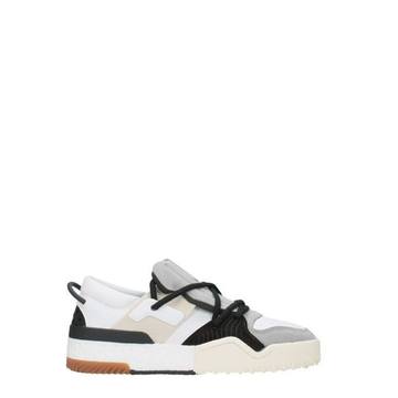 Adidas Original by Alexander Wang Bball Low Leather And Suede White Sneakers