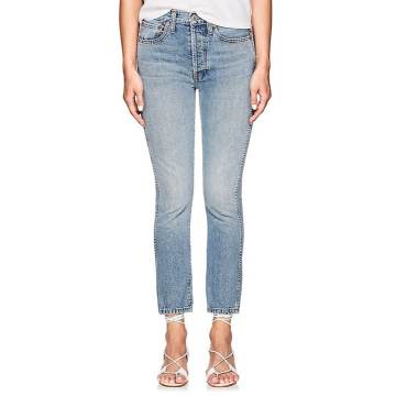 High Rise Ankle Crop Jeans