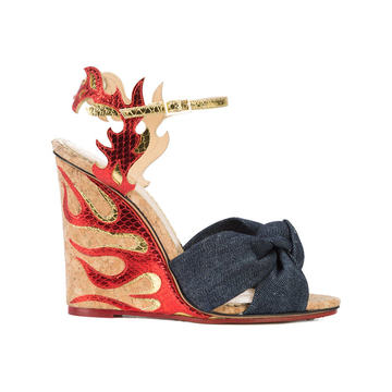 flame wedge sandals