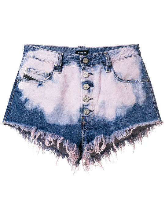 De-Ginger bleached denim shorts展示图