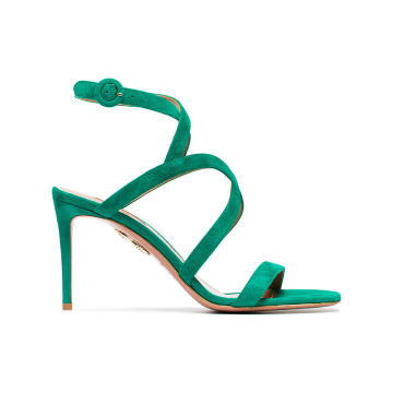 Green Morena 85 suede sandals