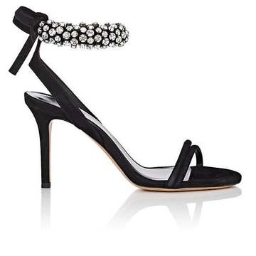 Alrin Crystal-Embellished Suede Sandals