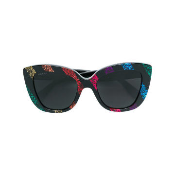 glitter striped sunglasses
