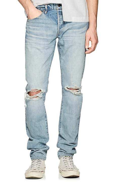 M001 Distressed Slim Jeans展示图