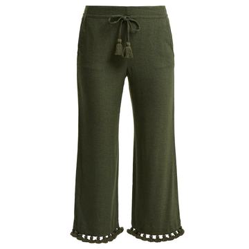 Felipe tassel-hem silk-blend trousers