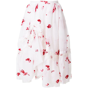floral embellished skirt