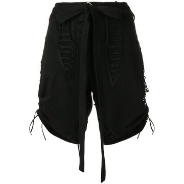 lace-up design shorts