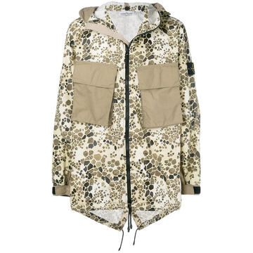 alligator camouflage hooded coat