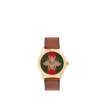 Bee-embroidered watch