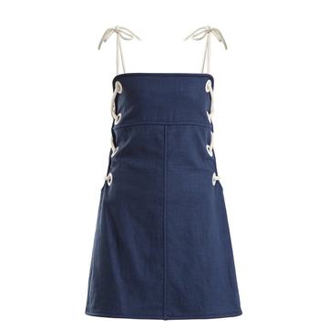 Raft linen-blend mini dress