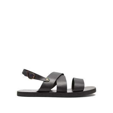 Miltos crossover leather sandals