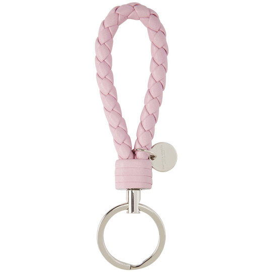 Pink Intrecciato Knot Keychain展示图