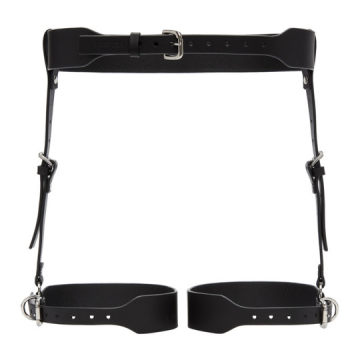 Black Suspender Garter Harness Belt
