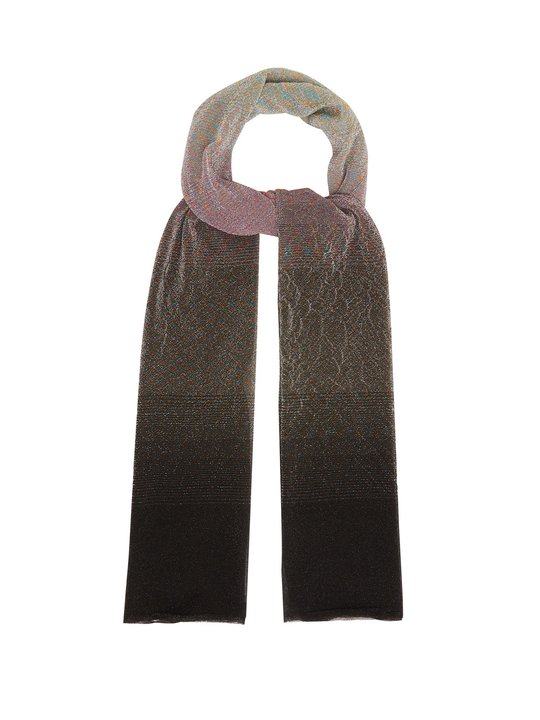 Ombré fine-knit scarf展示图