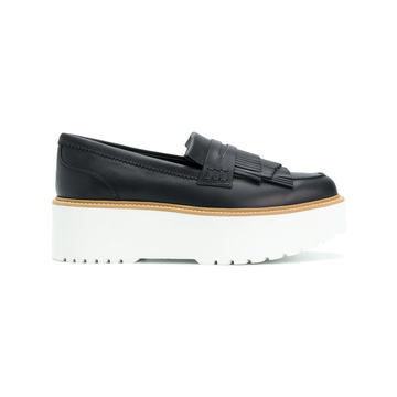 platform fringed loafers