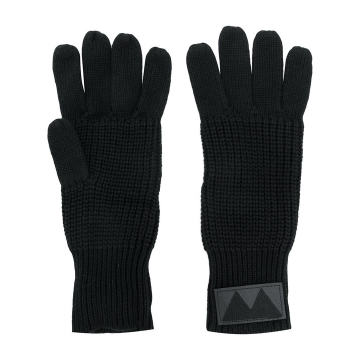 ribbed knit gloves